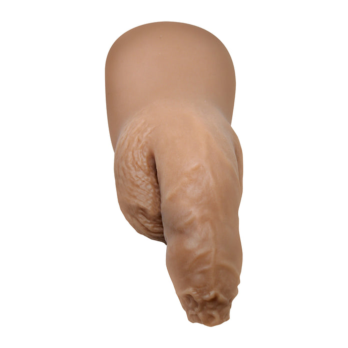 Uncut 5.1 Inch Silicone Packer Dildo - Caramel