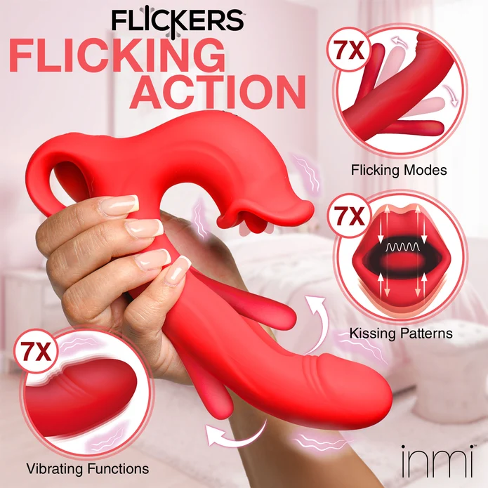 Flickers Triple Stimulation G-Spot & Tongue Vibrator