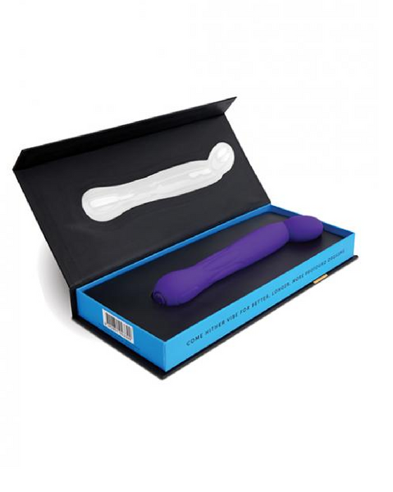 Sensuelle Ace Pro G-spot & P-spot Vibrator - Purple  in an open blue box 