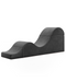 Modern Liberator Aria Chaise Sex Lounger - Black with a unique curved design on a white background.