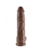 King Cock 10 Inch Suction Cup Dildo with Balls - Chocolate