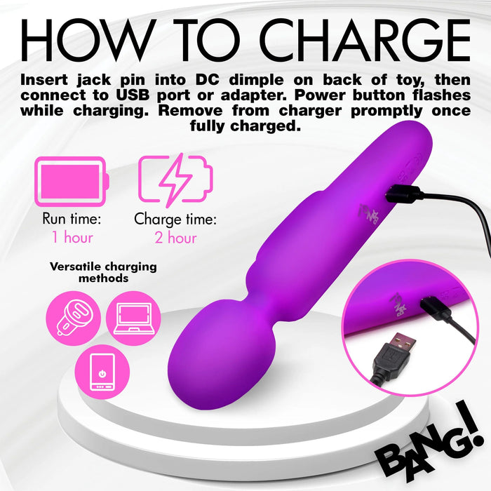 Bang! First Time Silicone Wand Vibrator with Digital Power Display BTB Shop Bang! First Time Silicone Wand Vibrator with Digital Power Display BTB Shop