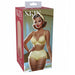 The packaging of the Bettie Blowkiss Pinup Pocket Pussy features retro pinup girls in yellow lingerie, with a lifelike sleeve partly visible on the left and the product name "Bettie Blowkiss" displayed at the bottom.