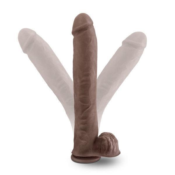 Big Daddy Huge 14 Inch Dual Density Dark Tone Suction Cup Dildo