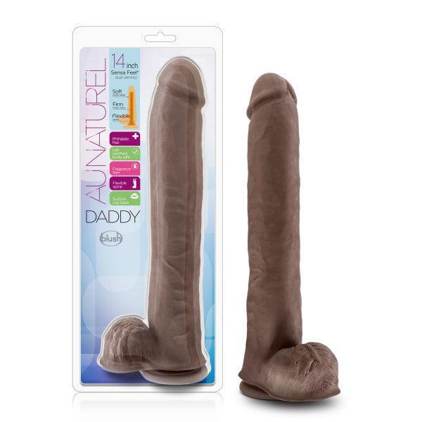 Big Daddy Huge 14 Inch Dual Density Dark Tone Suction Cup Dildo