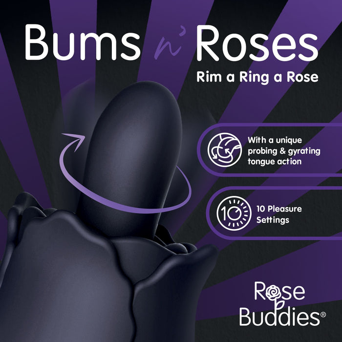 Bums and Roses Powerful Black Rose Rimming Vibrator | Betty's Toy Box BTB Shop Bums and Roses Powerful Black Rose Rimming Vibrator | Betty's Toy Box BTB Shop