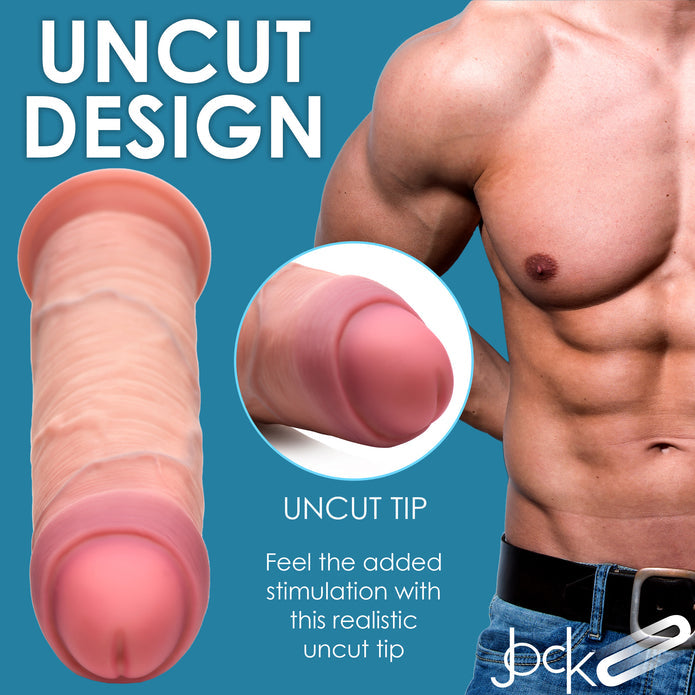 JOCK Dual Density Uncut 8.5 Inch Dildo in Caramel