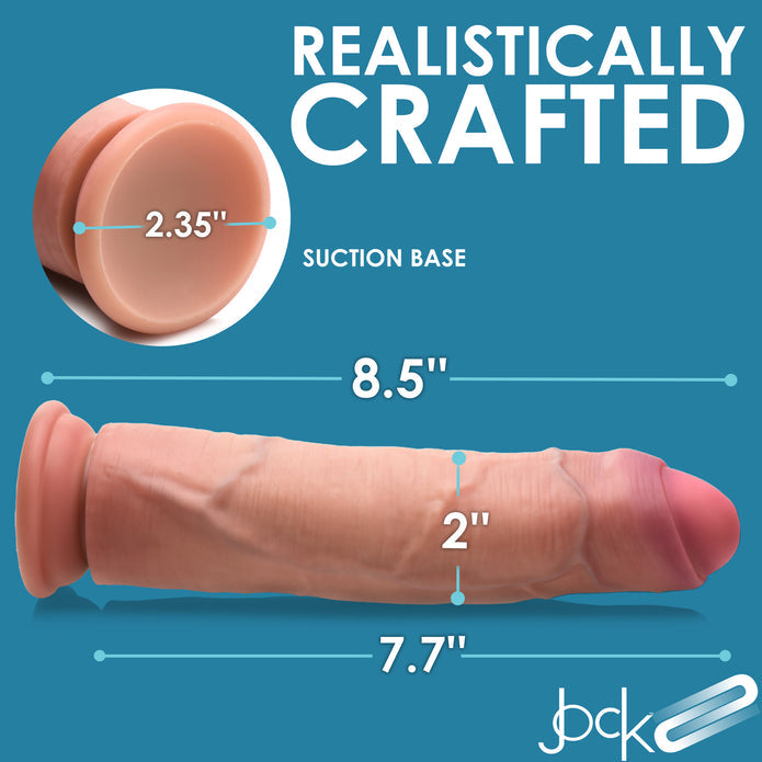 JOCK Dual Density Uncut 8.5 Inch Dildo in Caramel