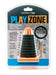 A package labeled "Perfect Fit Play Zone Cock Ring Kit" shows nine black silicone rings in different sizes stacked on an orange cone, with text highlighting their comfort, performance, and customizable fit as premium cock rings.