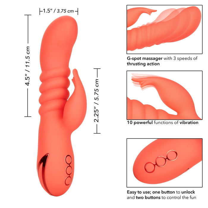 Orange County Cutie Orange Thrusting G-Spot Rabbit Vibrator | Betty's BTB Shop Orange County Cutie Orange Thrusting G-Spot Rabbit Vibrator | Betty's BTB Shop