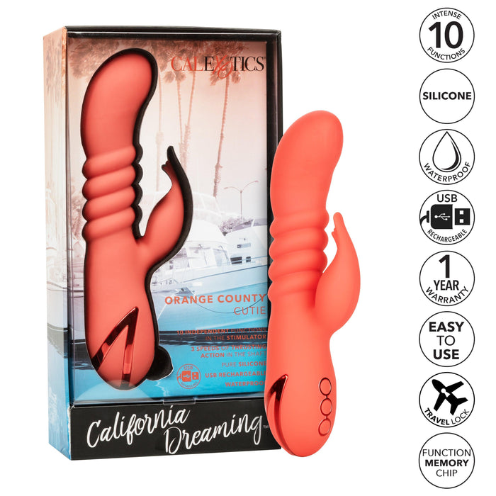 Orange County Cutie Orange Thrusting G-Spot Rabbit Vibrator | Betty's BTB Shop Orange County Cutie Orange Thrusting G-Spot Rabbit Vibrator | Betty's BTB Shop