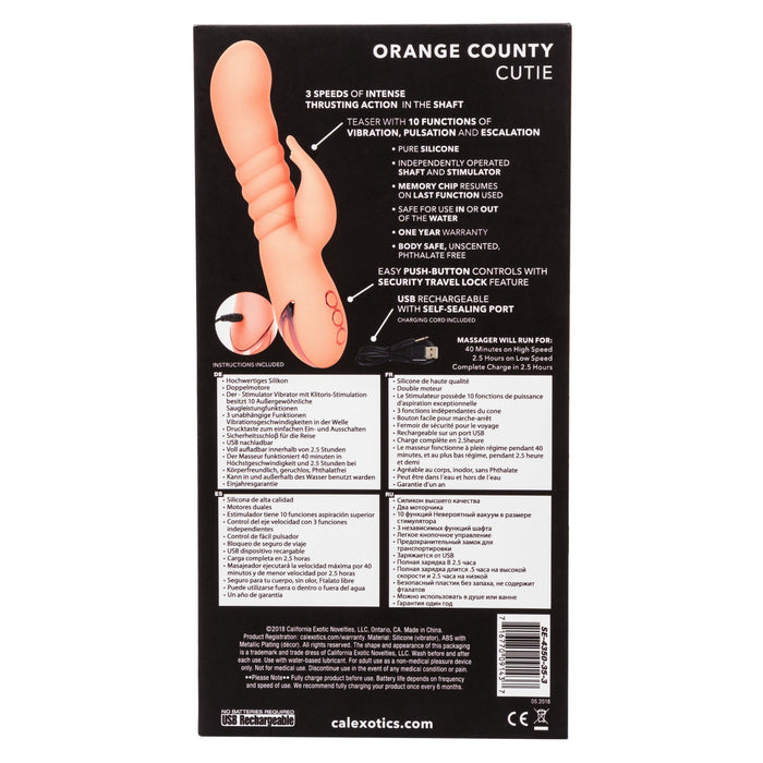 Orange County Cutie Orange Thrusting G-Spot Rabbit Vibrator | Betty's BTB Shop Orange County Cutie Orange Thrusting G-Spot Rabbit Vibrator | Betty's BTB Shop