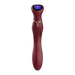 The maroon Chance Waterproof Touch Screen G-Spot Vibrator is wand-shaped, crafted from medical-grade silicone, with a gold-accented neck and a small LED touch screen at the top, displayed on a plain white background.
