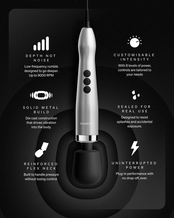 Doxy Die Cast Max Ultra Powerful Plug-In Wand Vibrator
