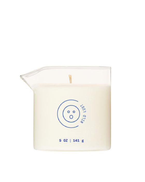 Dame Wild Lust Massage Candle on white background 