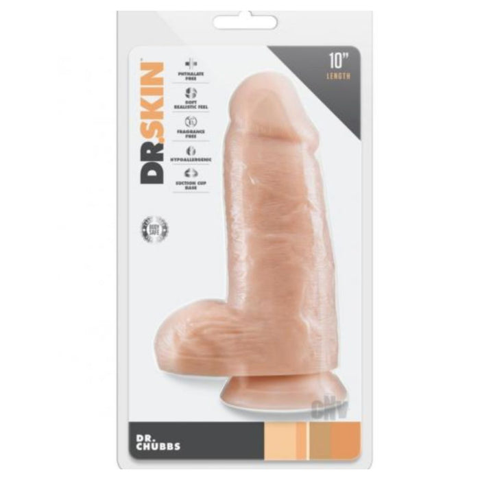 Dr. Chubbs Huge Realistic 10 Inch Ultra Thick Light Tone Dildo