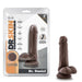 The image features the Dr. Daniel Realistic 6 Inch Beginner Dark Tone Dildo with Suction Cup, a lifelike brown toy with a posable shaft. Its packaging emphasizes realistic details and secure suction for hands-free use.
