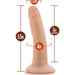 The Dr. Lucas Lifelike 5 Inch Beginner Light Tone Silicone Dildo features a realistic shape, platinum silicone material, suction base, and is strap-on compatible. It measures 5 inches insertable, 1.25" wide at the tip, with a 4" shaft circumference.