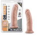 The Dr. Shepherd Long Thick 8 Inch Light Tone Silicone Dildo features lifelike veins, a flexible shaft, and a strong suction cup base from the Dr. Skin collection. Shown both packaged and unpackaged.