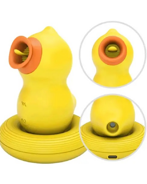 DucKing Sucking & Licking Rubber Duck Vibrator by Tracy's Dog