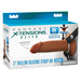 Box for "Fantasy X-Tensions Elite Hollow 5 Inch Silicone Dildo & Strap-On Harness - Chocolate" by Pipedream, showcasing the product image and details about comfort, dual-density silicone, and strap-on play.