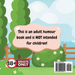 Cartoon art with trees, bushes, and a wooden fence. A sign warns "This is an adult humour book and is NOT for children!" Fisting Adult Humor Book by Jen Jenivive makes a cheeky novelty gift—marked "18+ ADULTS ONLY" with barcode included.