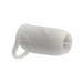 The Girthy Pleasure Sleeves - Open-Ended Silicone Penis Sleeve (Size M) is a white, cylindrical sleeve with a flared base and side ring, designed for intimate pleasure.