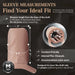 A diagram displays the Girthy Pleasure Sleeves - Open-Ended Silicone Penis Sleeve (Size M) with measurement instructions, noting a 6.5" length, 1.25" internal width, condom-friendly platinum silicone, flex channels, and a natural fit for most.