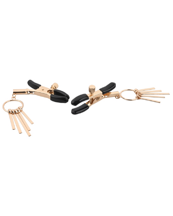 Sex and Mischief Gold Nipple Clamps