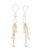 Sex and Mischief Gold & Pearl Nipple Ties upright on white background 