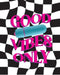 Good Vibes Only  Black and White Greeting Card with Mini Bullet Vibrator