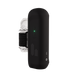 The Handy 2 Interactive Automatic Masturbator is a sleek black male sex toy with a textured surface, control buttons, LED indicator lights, charging port, and comes with a transparent curved accessory featuring a black band.