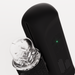 Close-up of The Handy 2 Interactive Automatic Masturbator, featuring a green indicator light and a transparent, rounded attachment that reveals internal components, set against a white background.