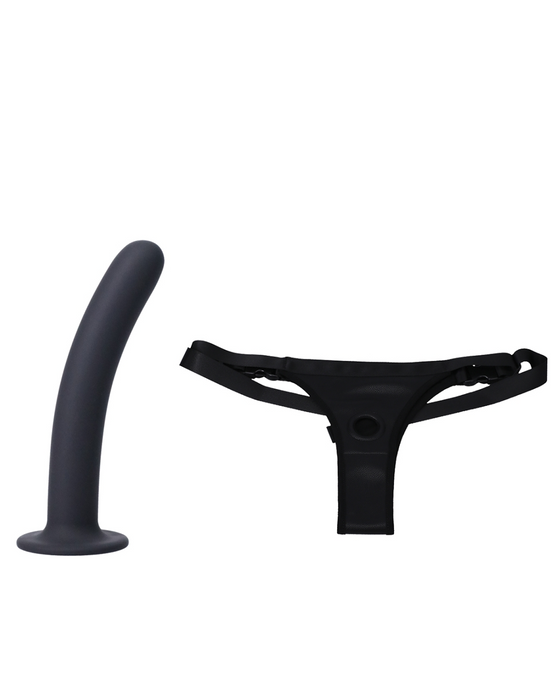 Harness and Dong In a Bag 5 Inch Dildo Set 