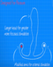 Blueprint-style illustration highlighting the features of an ergonomic Aneros Helix Syn Trident Hands-Free Prostate Stimulator with emphasis on functional design for enhanced prostate massage stimulation.