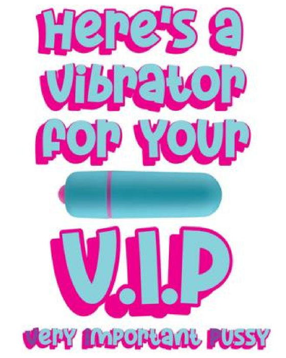 Naughty Vibes VIP Greeting Card with Mini Bullet Vibrator