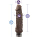 The Home Wrecker 9.5 Inch Vibrating Dildo – Chocolate is a realistic, waterproof brown silicone dildo with veins, a slight curve, 9.25" length (7.5" insertable), 1.75" width, and a 6" circumference for intense pleasure.
