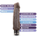 The Home Wrecker 9.5 Inch Vibrating Dildo - Chocolate is a large, realistic brown vibrator with a soft outer layer and firm core. Body-safe, latex and phthalate free, fragrance/paraffin free, splash proof, multispeed, uses 2 AA batteries.