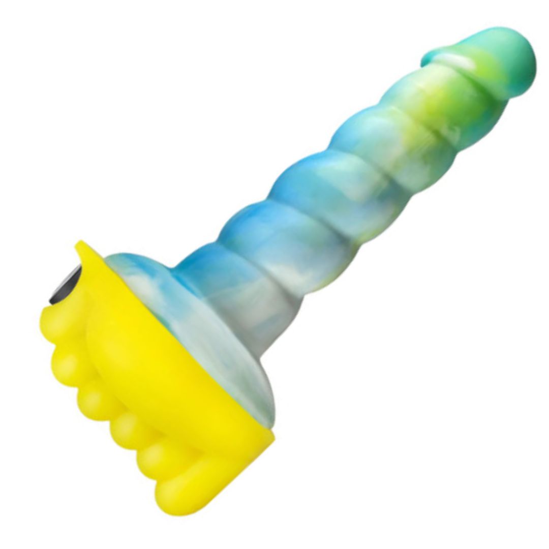 Honeybunch Textured Yellow Dildo Base w/ Vibrator Pocket for Harness — BTB  Shop