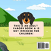 A cartoon dog holds a sign reading, “This is an adult parody book & not for children!” against green hills and clouds. Cheeky humor makes "I Trip Over My Weiner Adult Humor Book by Jen Jenivive" a perfect novelty gift. Barcode at bottom right.
