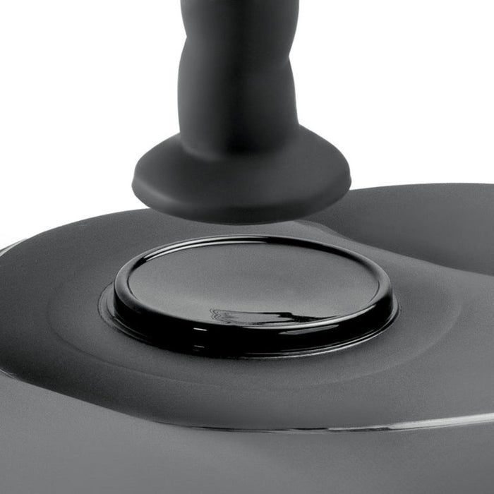 A close-up of the Inflatable Love Seat Ride on Sex Cushion with Dildo Mount, highlighting its ergonomic design and precision from a top-down view.