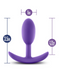 Luxe Small Wearable Silicone Vibra Slim Plug - Purple