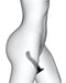 3d rendering of a stylized, featureless humanoid figure with an abstract liquid metal form attached to its torso, designed for Lovely Planet Strap-On-Me Large 7.5 Inch Prostate & G-Spot Dildo compatibility.