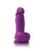 Colours Realistic 4 Inch Silicone Dildo  - Purple
