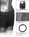 Packer Gear Black Plus Size Boxer Packing Harness Size XL - 3X