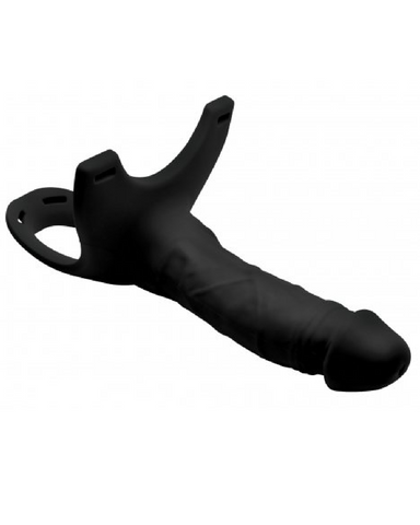 Size Matters Hollow Silicone Strap-on Harness + Dildo Set - Black