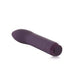The Je Joue Powerful Internal or External Bullet - Purple is a sleek, dark purple vibrator featuring a smooth texture and tapered tip, crafted from premium silicone for a luxurious feel. Its minimalist design includes three buttons on the side and a larger button on the base for easy control. Ideal for g-spot stimulation, this elegant product by Je Joue is beautifully displayed against a white background.