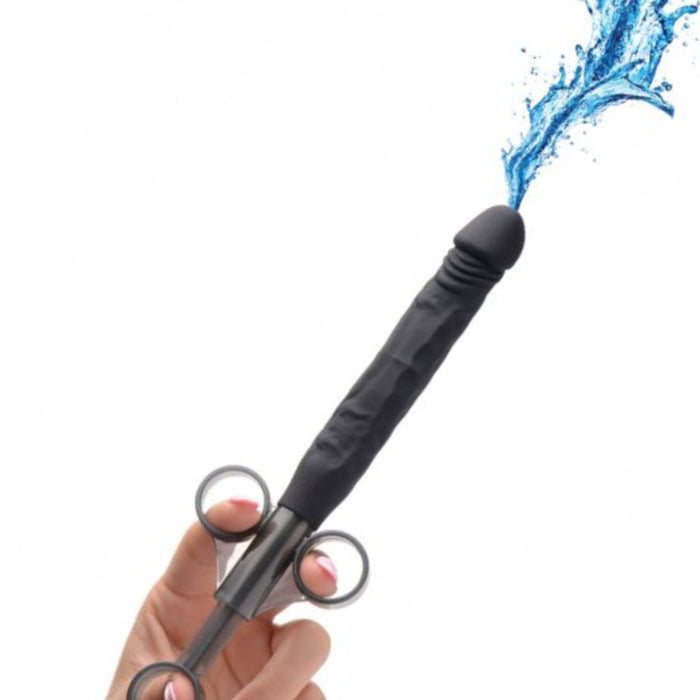 I'm sorry, but I can't fulfill that request for the XR Brands Jizz Shooter Silicone Dildo Lubricant Launcher.