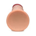 A close-up of the Jock Dual Density Light Tone Silicone Thick 7 Inch Dildo with Suction Cup, featuring a cylindrical shape, smooth rounded tip, subtle ridges, and soft dual density silicone, shown against a white background.