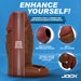 The Jock Girthy Open Ended Silicone Penis Sleeve in Chocolate features a soft, realistic exterior, smooth interior, stretchy ball strap, and open-ended tip—designed for extra length and girth during intimate moments.